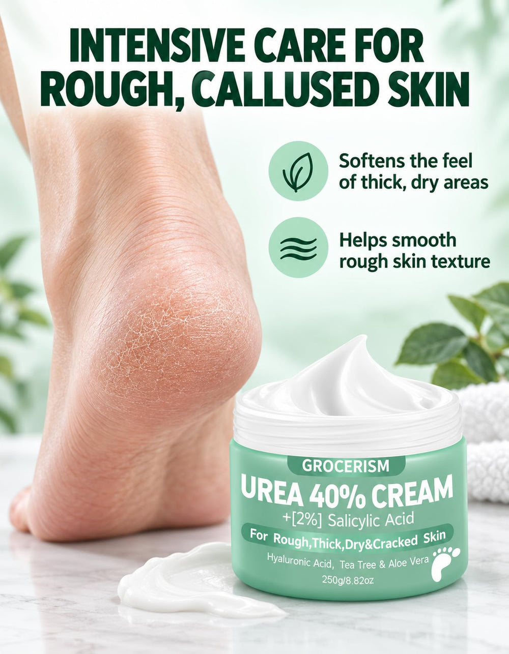 Grocerism cream texture close-up demonstrating smooth, non-greasy consistency for fast absorption