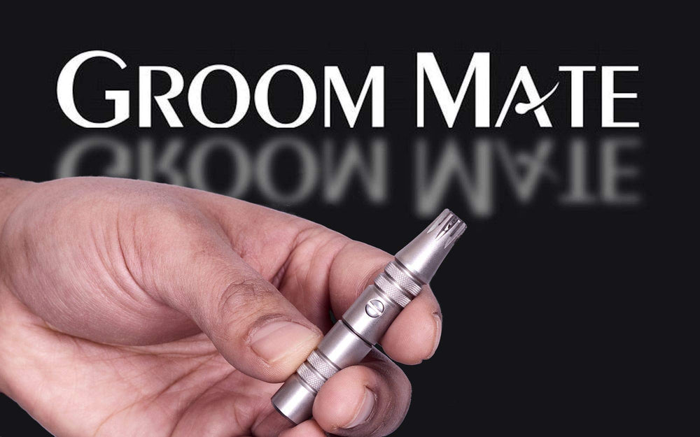 Groom Mate on a bathroom vanity in lifestyle setting showing everyday use convenience