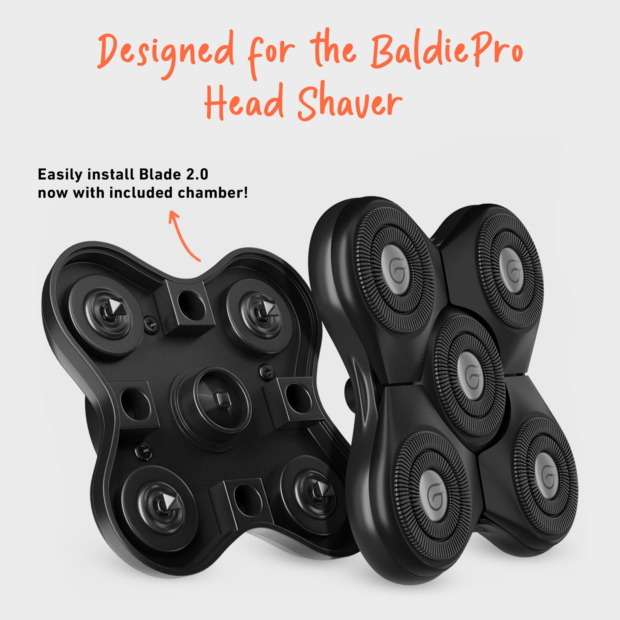 Groomie BaldiePro chamber detail showing hair capture for cleaner use