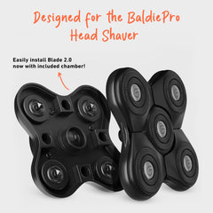 Groomie BaldiePro chamber detail showing hair capture for cleaner use