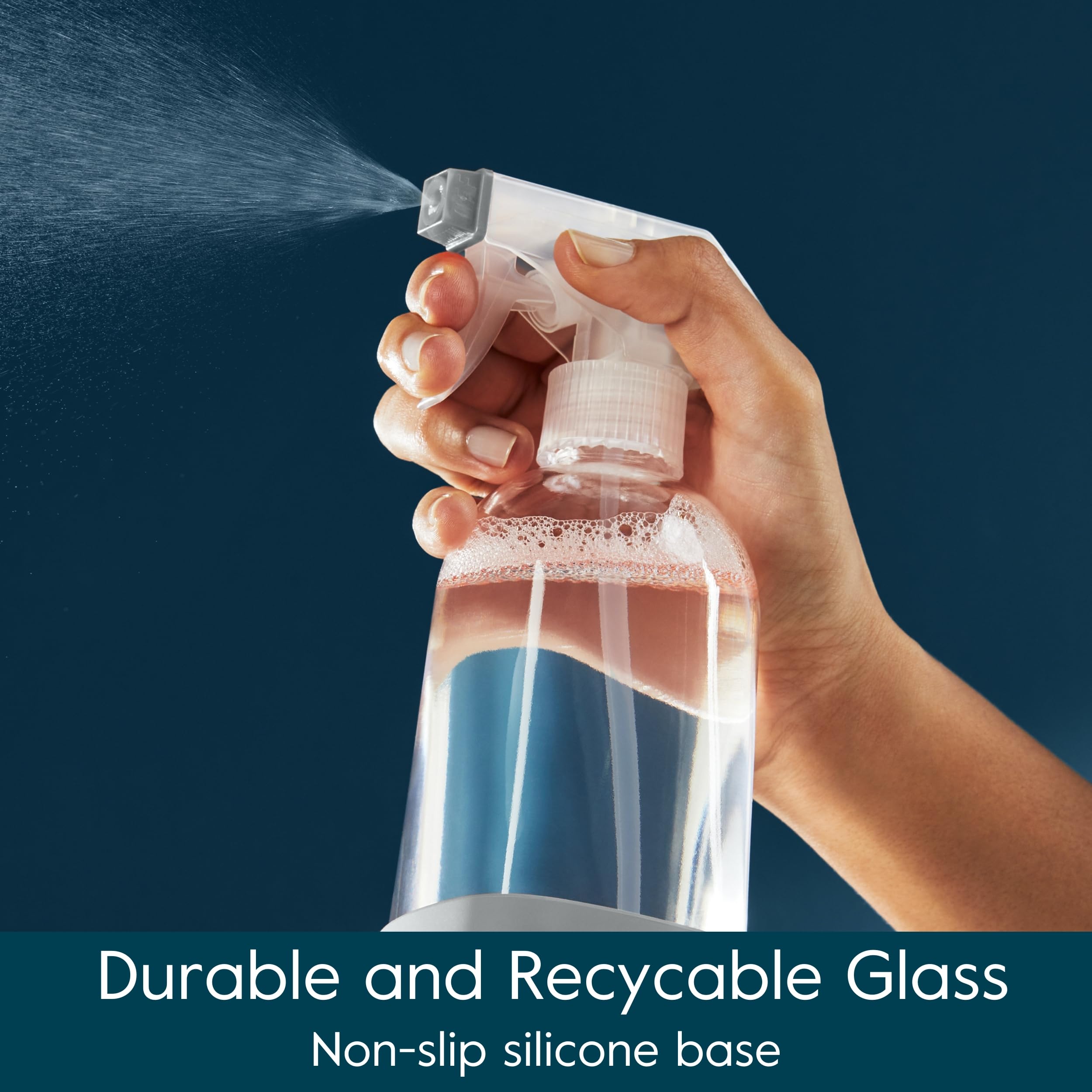 Grove Co. bottles in dishwasher illustrating easy cleaning and low maintenance