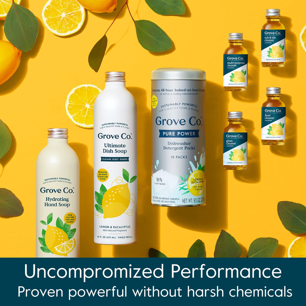 Grove Co. label ingredients view showing plant-based formula transparency