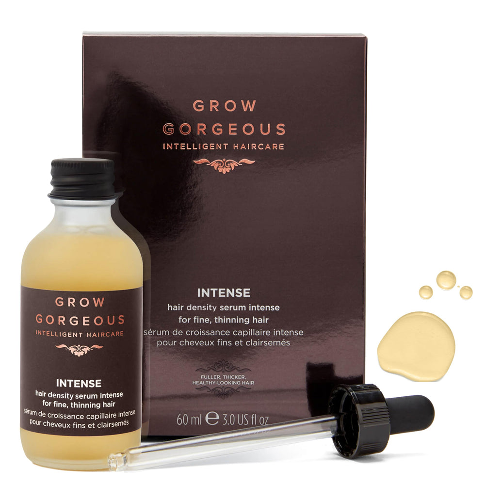 Grow Gorgeous bottle front view showing serum packaging and premium finish