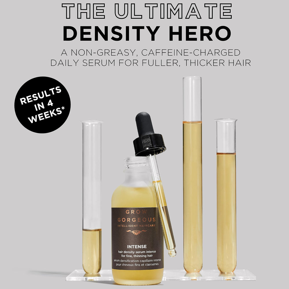 Grow Gorgeous serum texture close-up highlighting lightweight, non-greasy formula