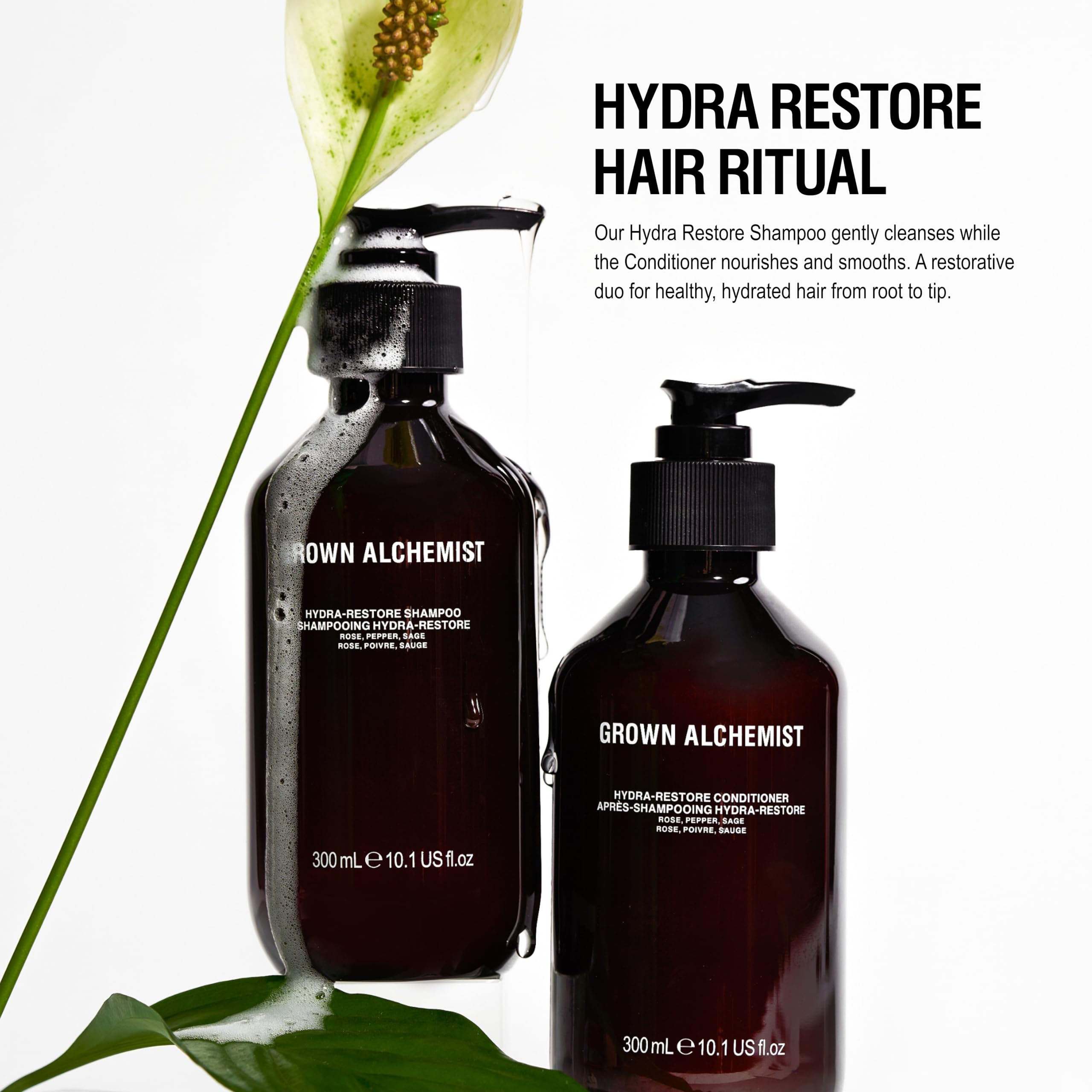 Grown Alchemist conditioner cream texture close-up showing smooth detangling benefit