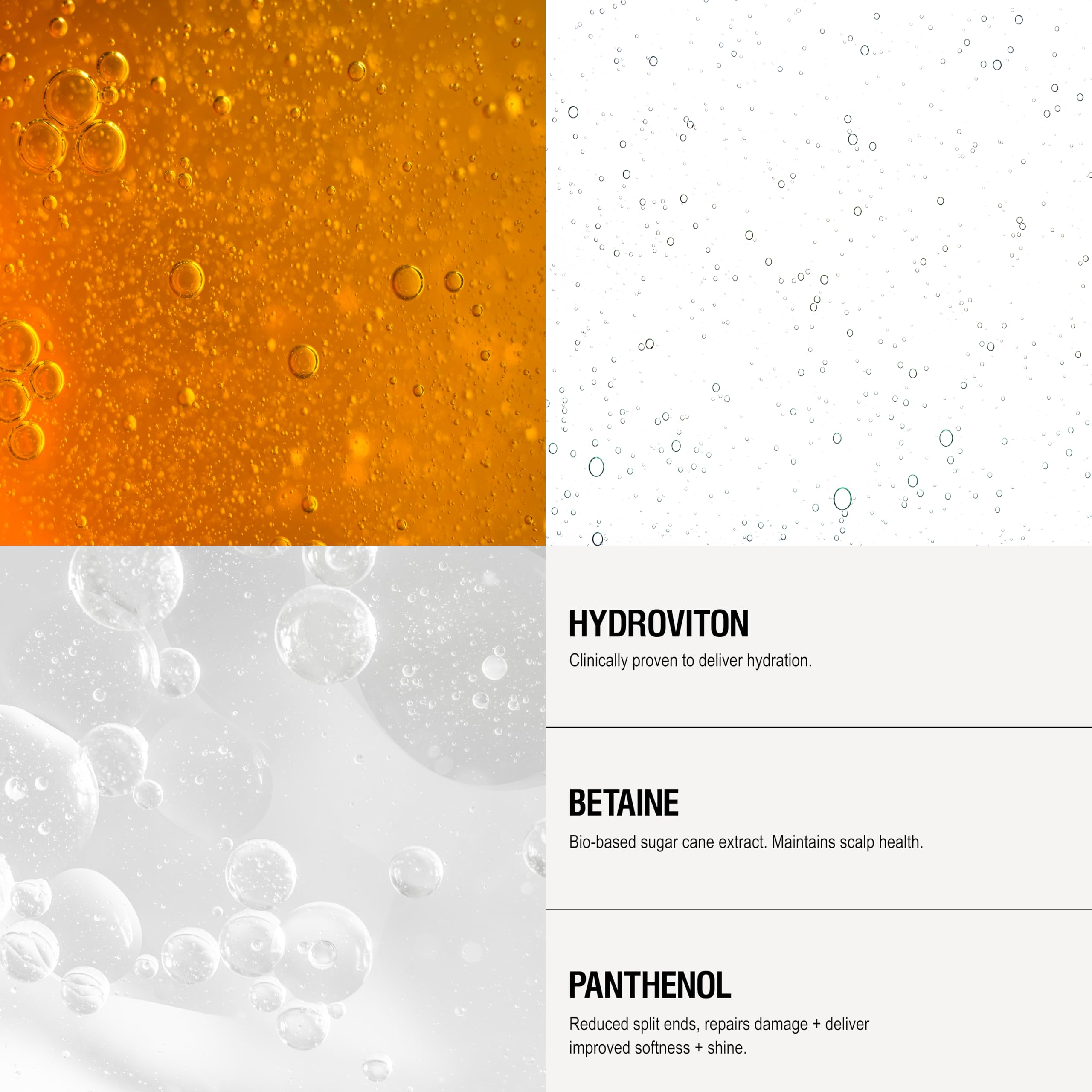 Grown Alchemist shampoo texture close-up showing lightweight hydrating lather benefit