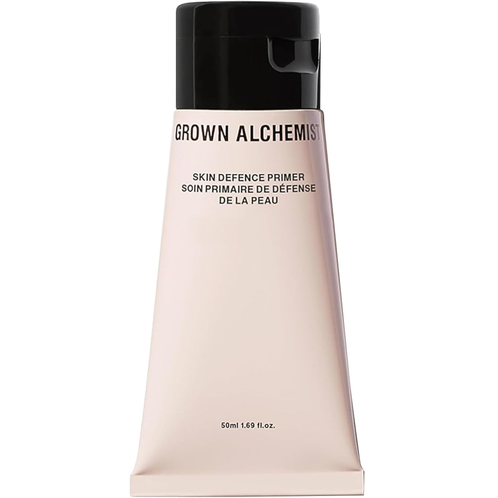 Grown Alchemist primer front pump showing sleek packaging and easy dispensing benefit