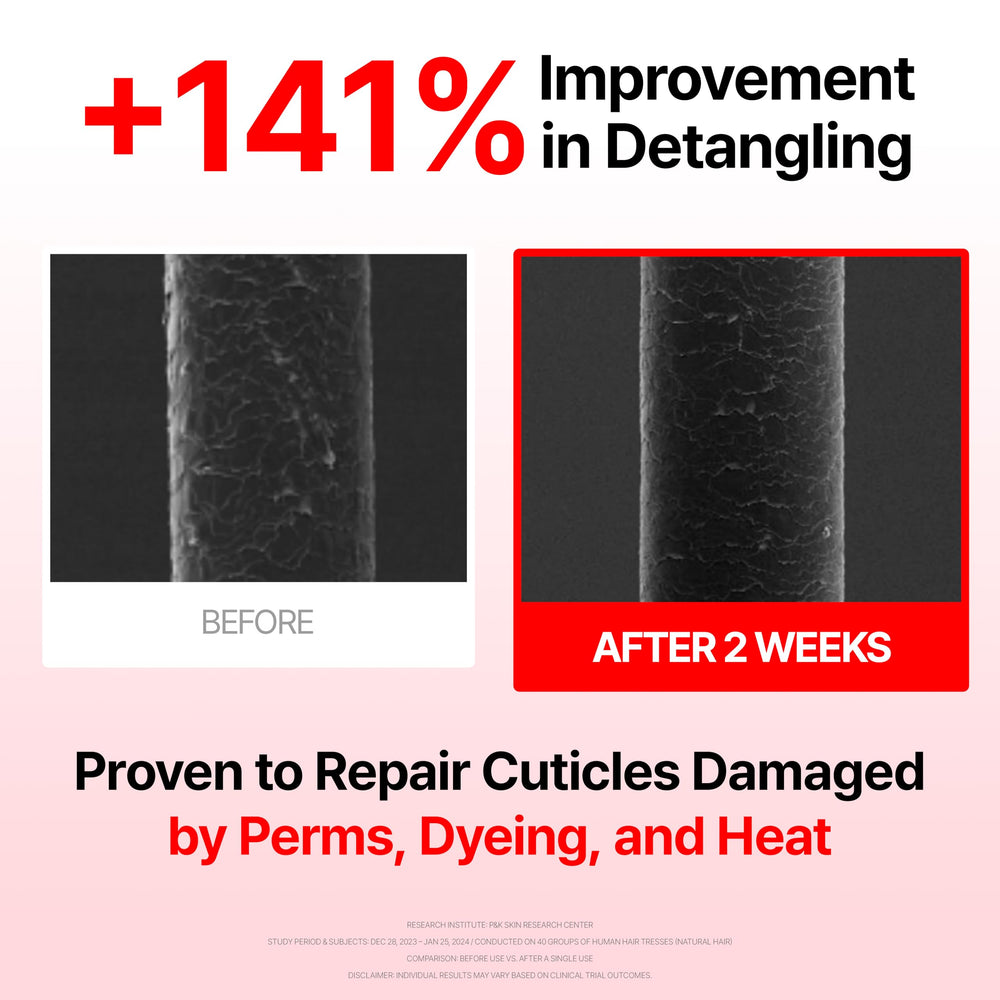 GROWUS applied to wet hair demonstrating detangling and smoothing