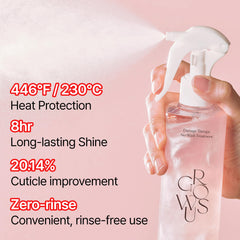 GROWUS applied to damp hair showing detangling and easier combing