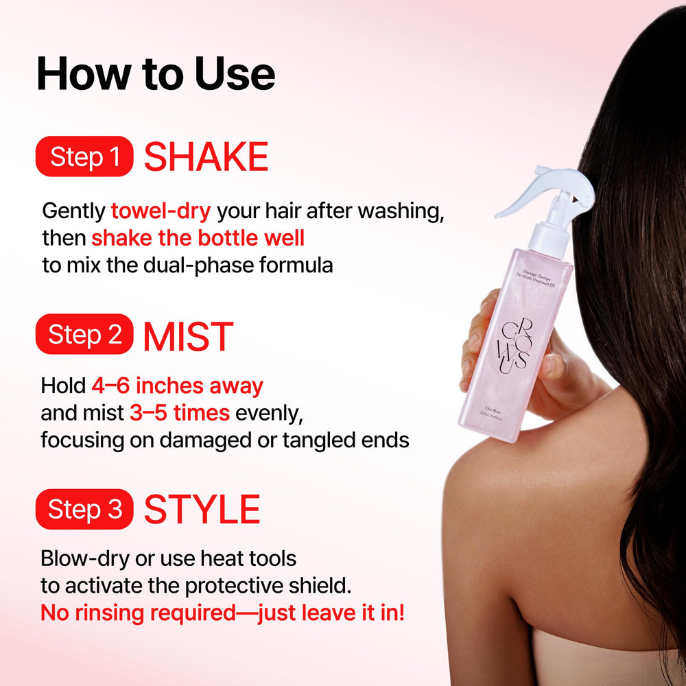 GROWUS label close-up listing rose-musk scent and paraben-free formula