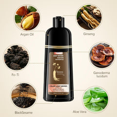GRYFOX close-up of label listing botanical extracts and gentle ammonia-free formula
