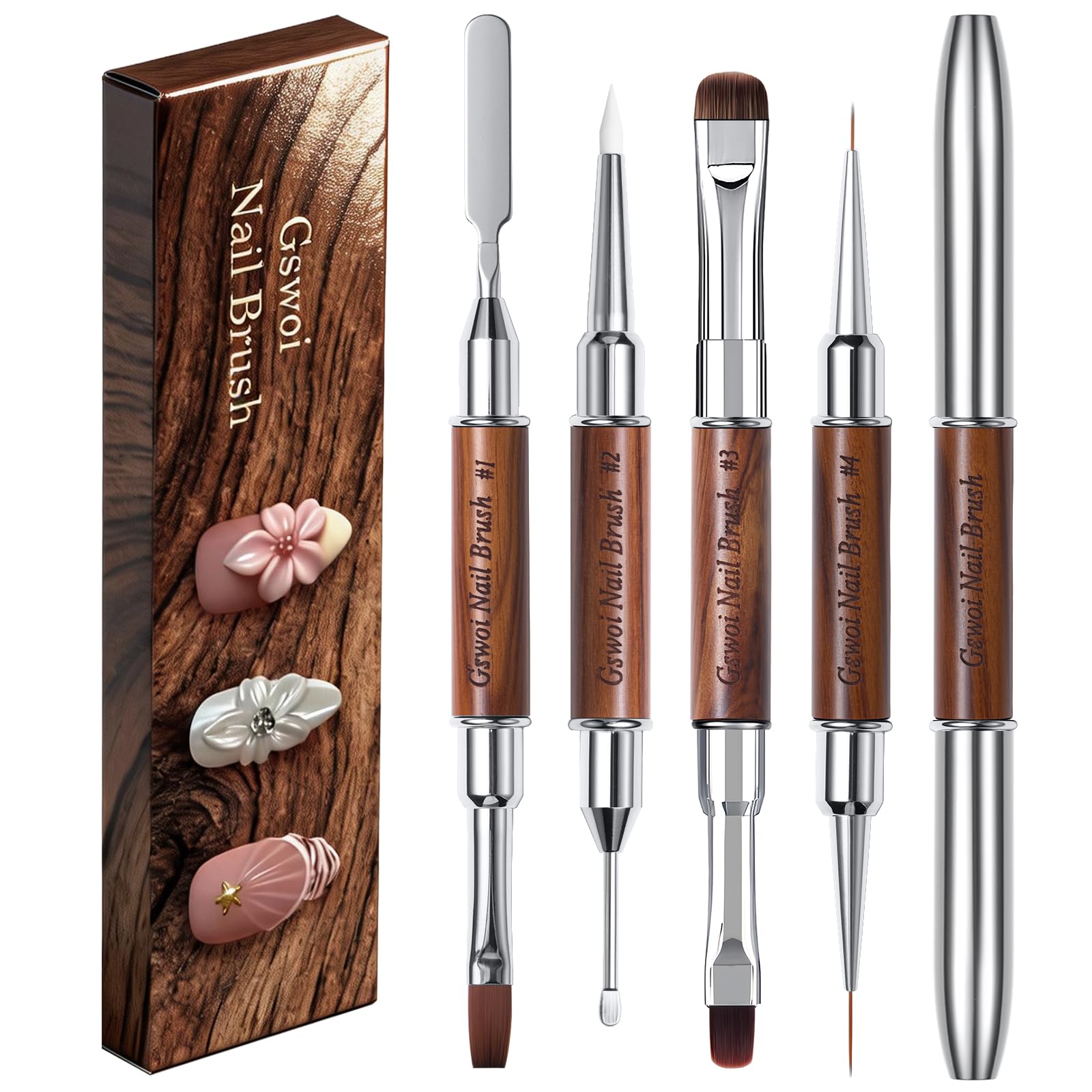 GSWOI front view of dual-ended brush set showing neat compact kit benefits