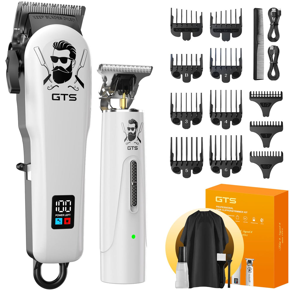GTS PRO front packaging showing the complete cordless clipper set and accessories for gifting