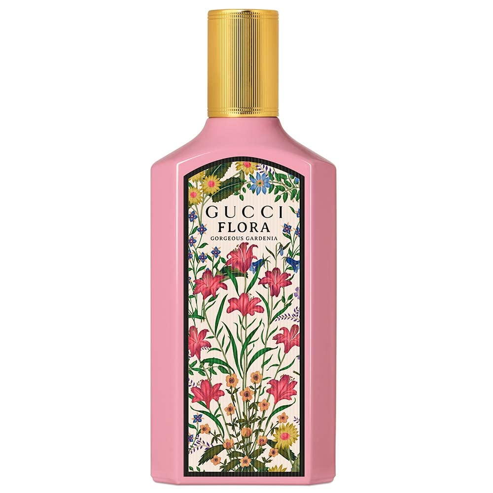 Gucci Flora front packaging showing bottle and box, elegant gift-ready presentation