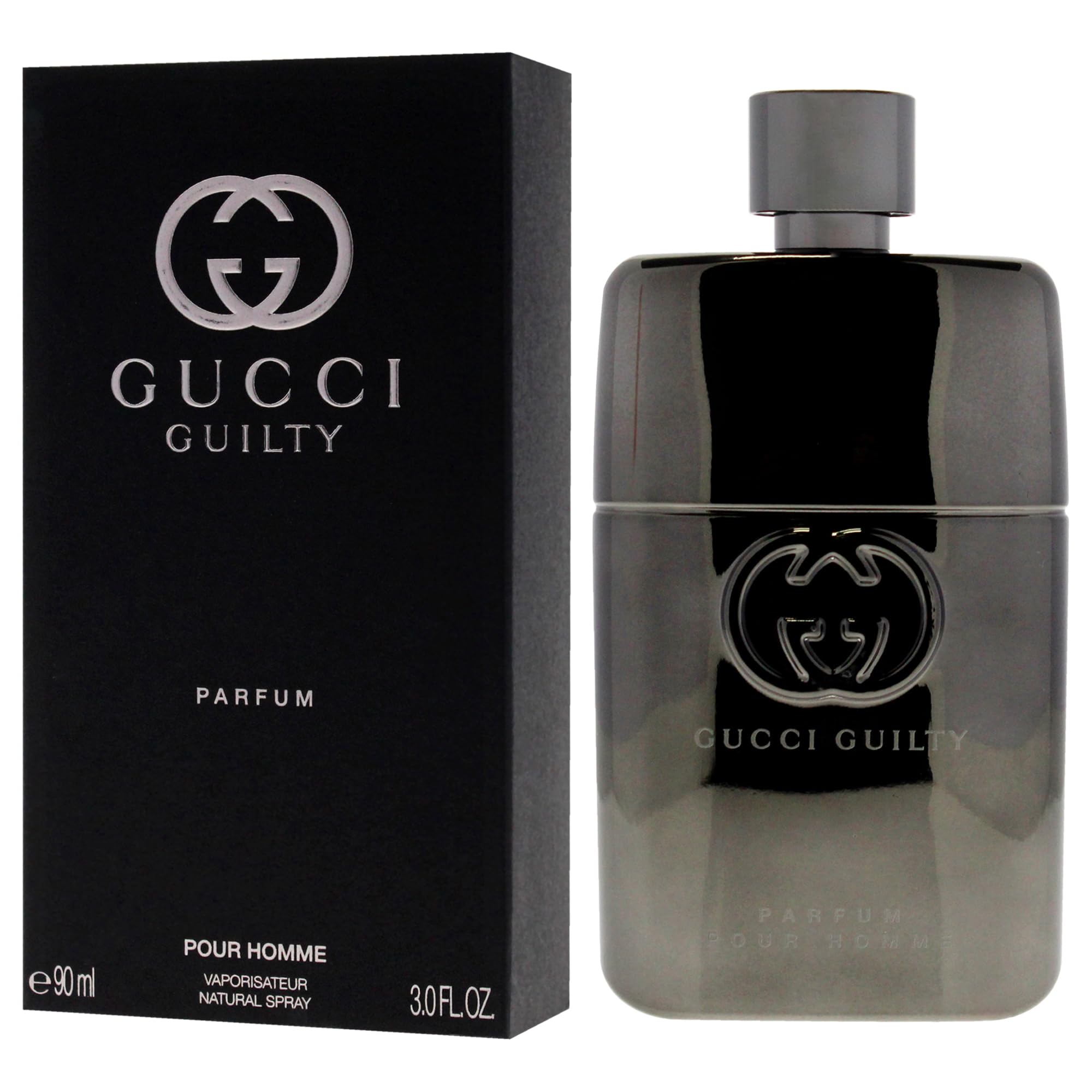 Gucci boxed packaging of Guilty parfum highlighting premium presentation
