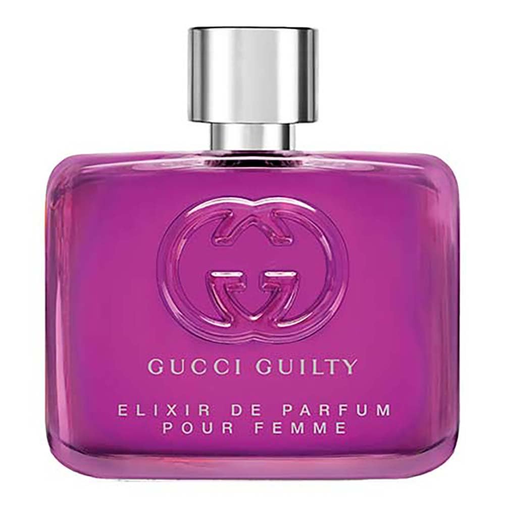 Gucci Guilty front flacon showing elegant bottle and concentrated perfume benefits