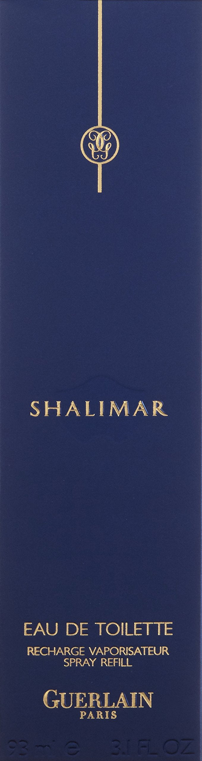 Guerlain Shalimar close-up label detail highlighting brand authenticity