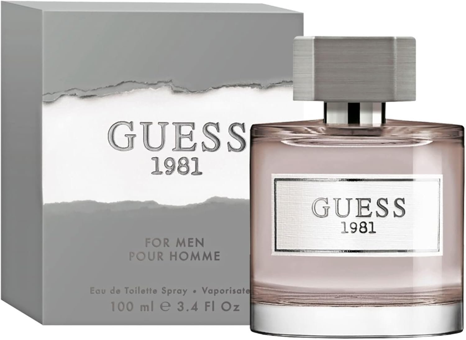 GUESS 1981 front bottle view showing sleek packaging and clear branding benefit: easy identification