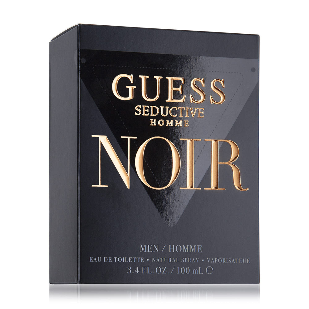 GUESS Seductive Noir 3.4 oz bottle next to ruler for size and portability reference