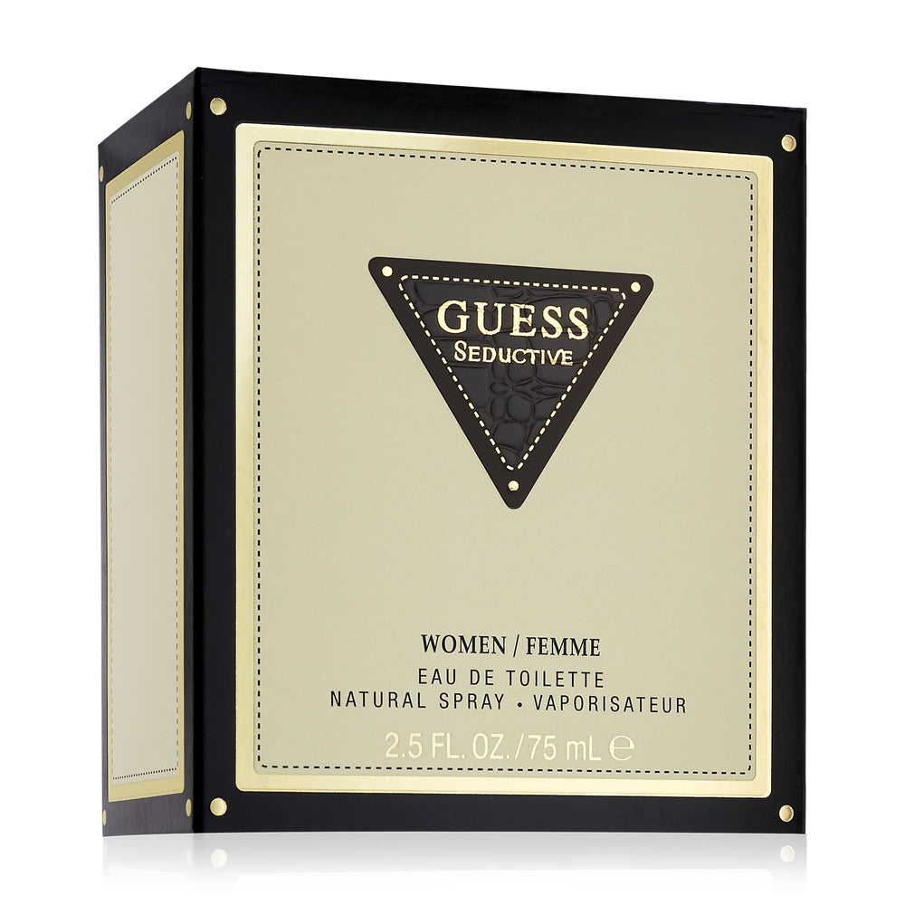GUESS bottle on vanity showing decorative presence and storage ease