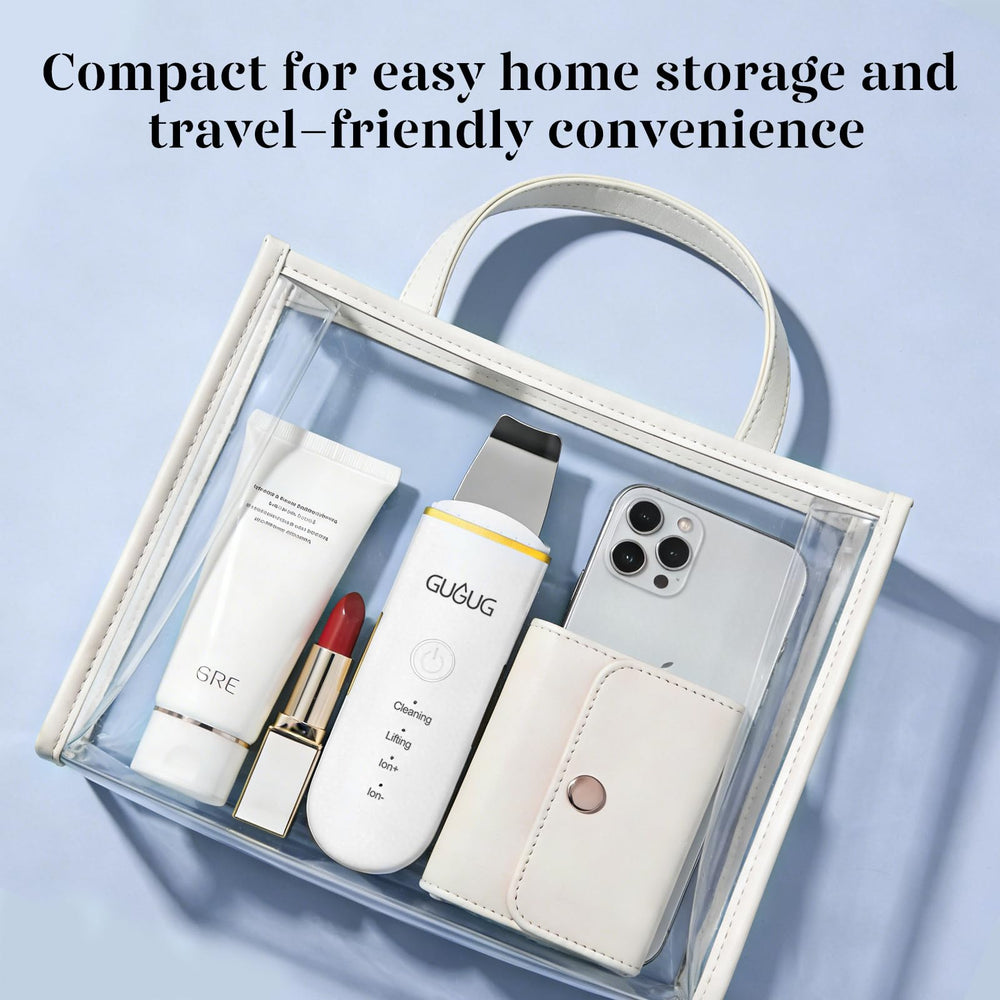 GUGUG product packaging and user guide flatlay illustrating included accessories
