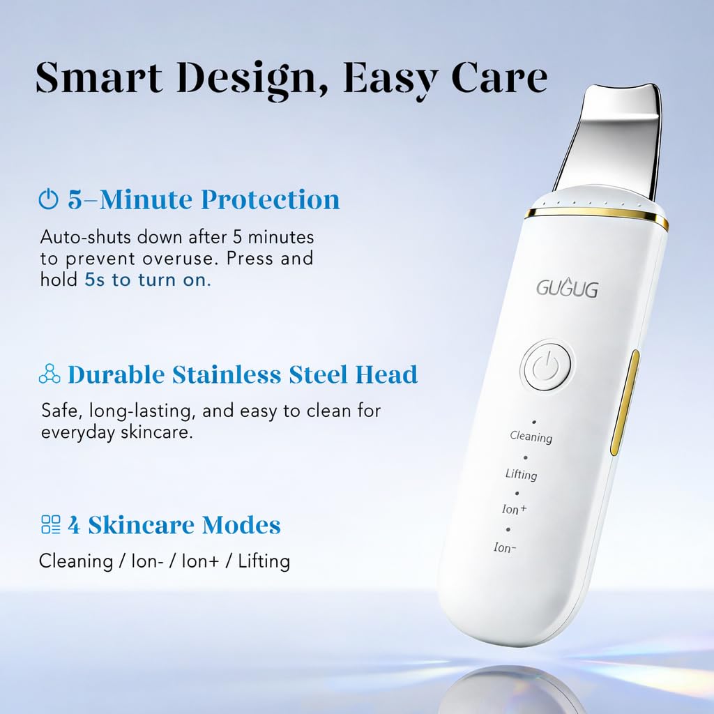 GUGUG side profile focusing on charging port and compact travel-ready form