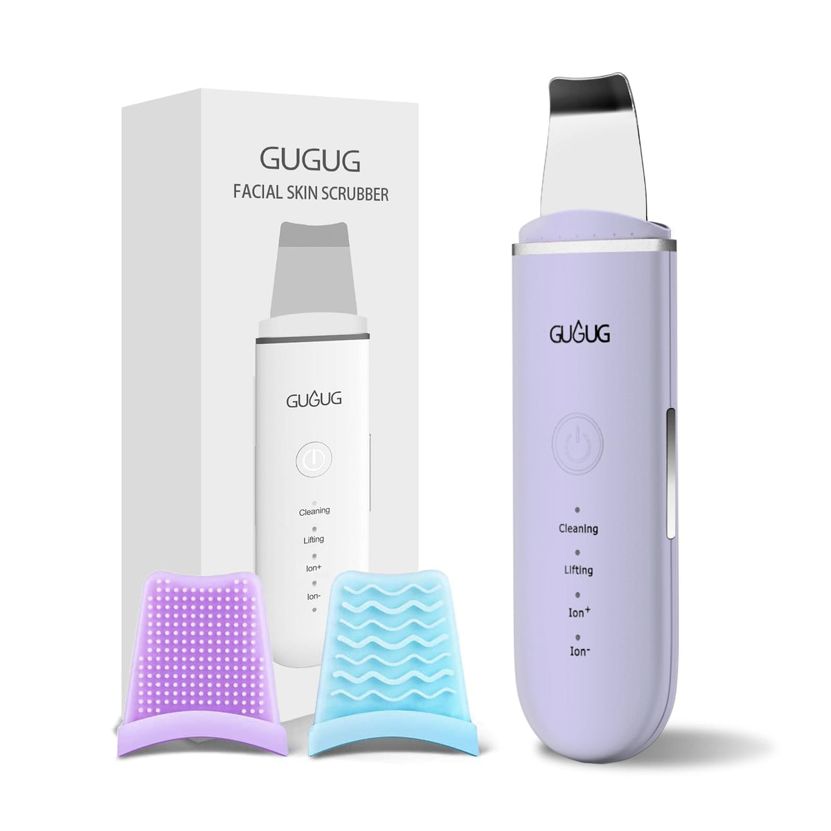 GUGUG front view of purple skin spatula showing compact design and easy grip