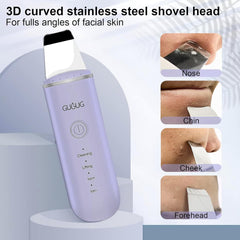 GUGUG spatula held in hand to show size and travel-friendly scale benefit