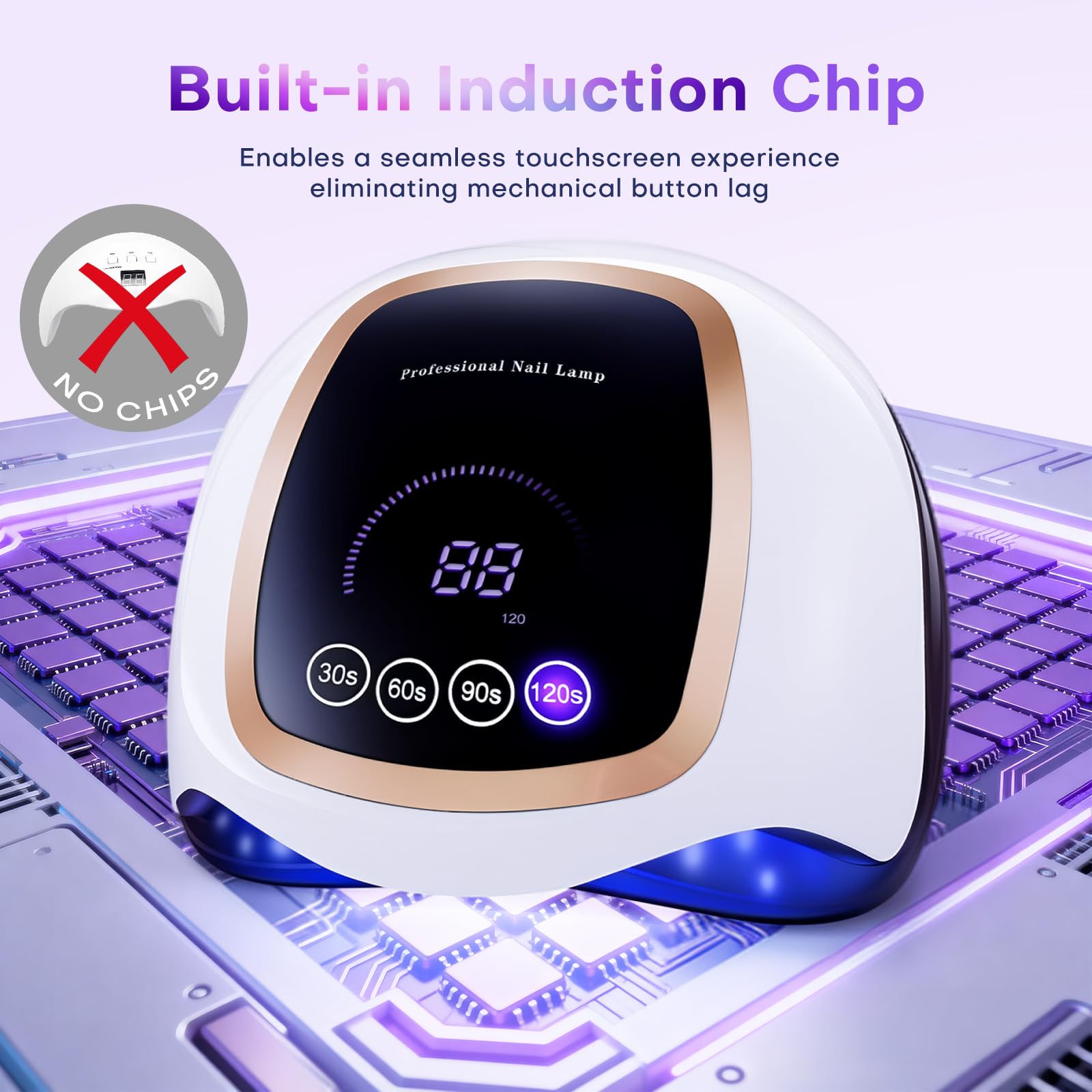Gugusure LCD timer display showing preset seconds for precise, repeatable results