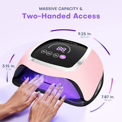 Gugusure touchscreen display with timers for precise curing control benefit