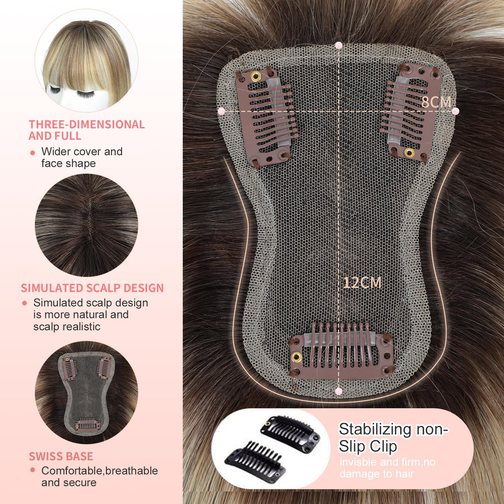 GULALUUK 10-inch human hair texture close-up showing styling versatility benefit