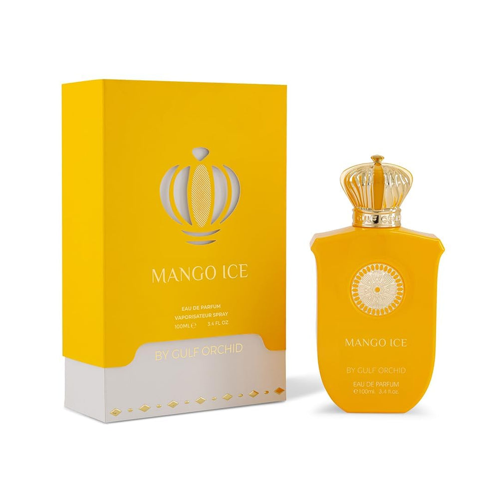 Person holding Gulf Orchid Mango Ice outdoors conveying refreshing daytime wear