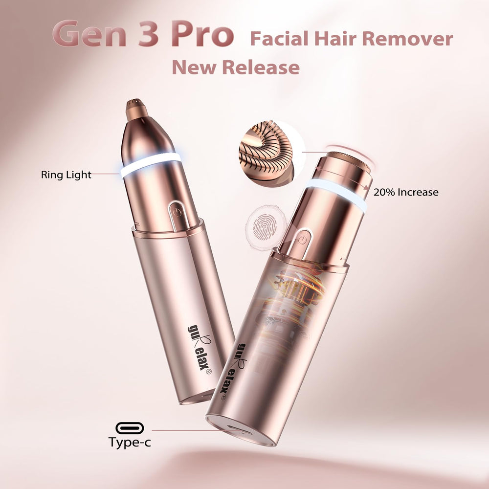 gurelax trimmer with replacement heads and flannel pouch for travel convenience