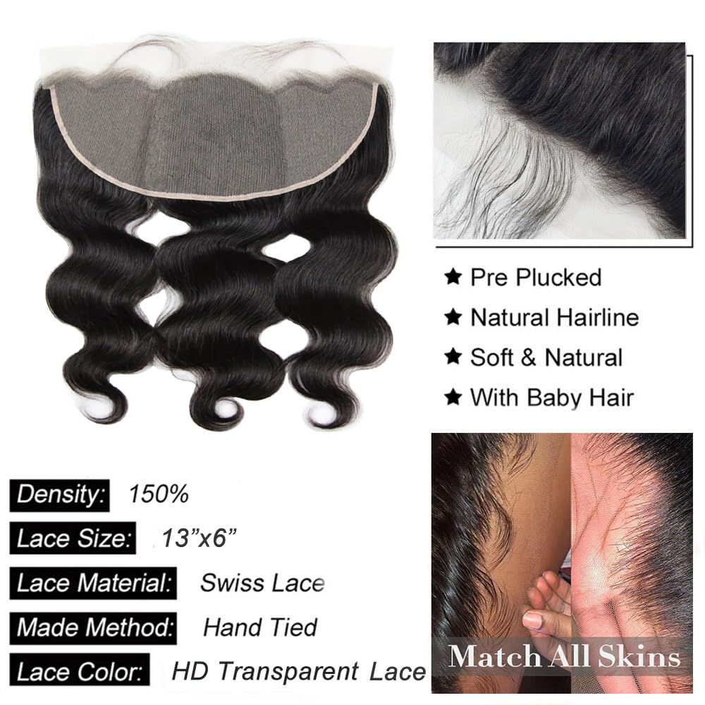 GYAJEP close-up of transparent swiss lace hairline for seamless blend