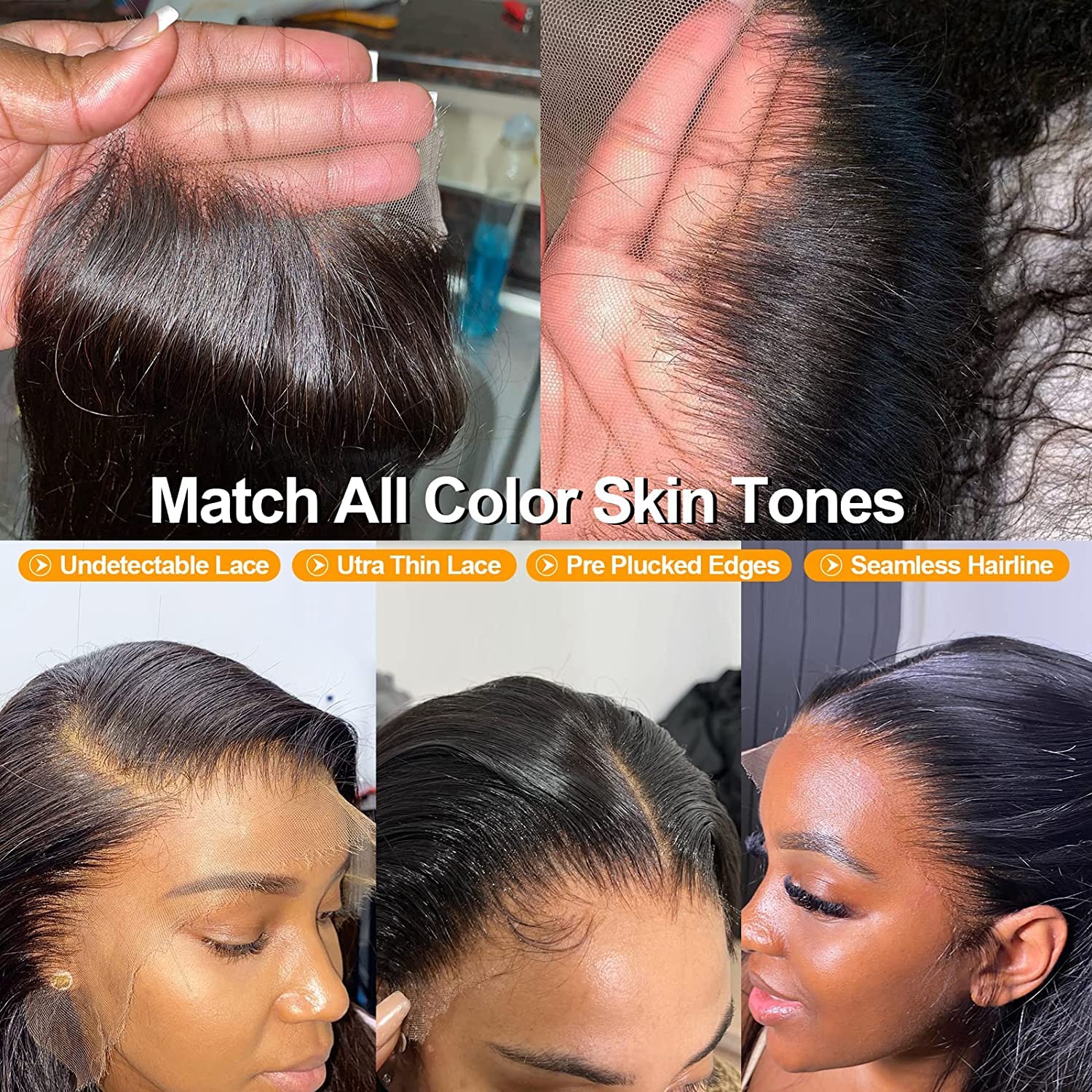 GYAJEP styled curled frontal on mannequin showing versatile looks