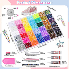 Gybver close-up of resin rhinestone texture showing AB finish for dazzling shine