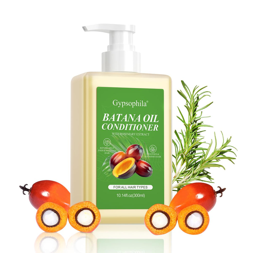 Gypsophila Batana Oil Conditioner front bottle shows clean packaging and benefits