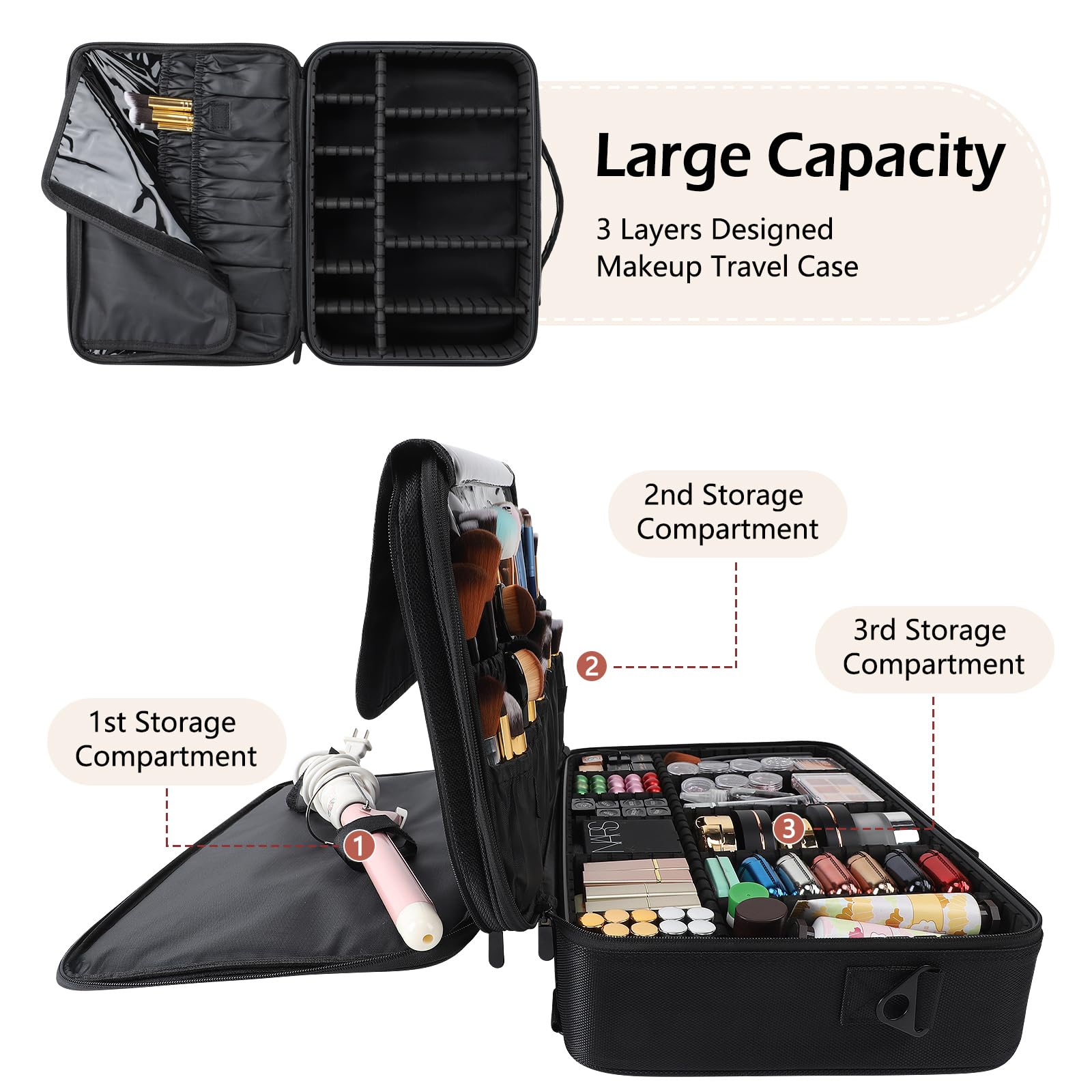 gzcz waterproof material texture keeps cosmetics protected from spills
