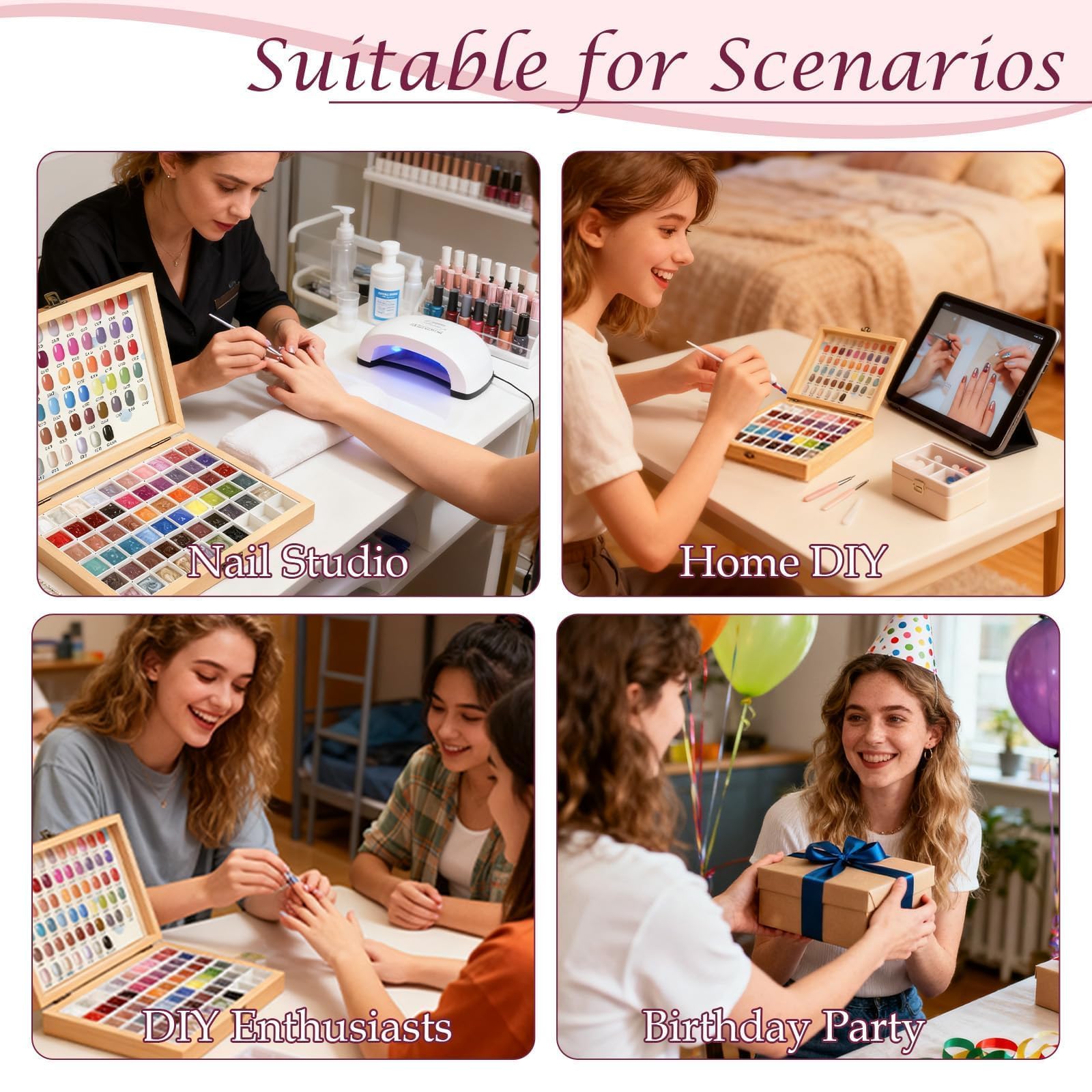 GZIXBDA detail of fine nail-art brush tip and creamy gel texture for precise lines and artwork