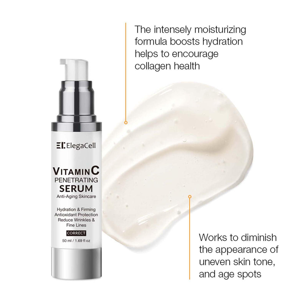 HACIRFE ingredient label close-up highlighting vitamin C and hyaluronic acid benefits
