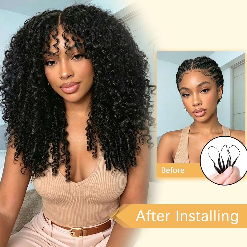 Haeluma styled in a sleek ponytail showing smooth blend and fullness benefit