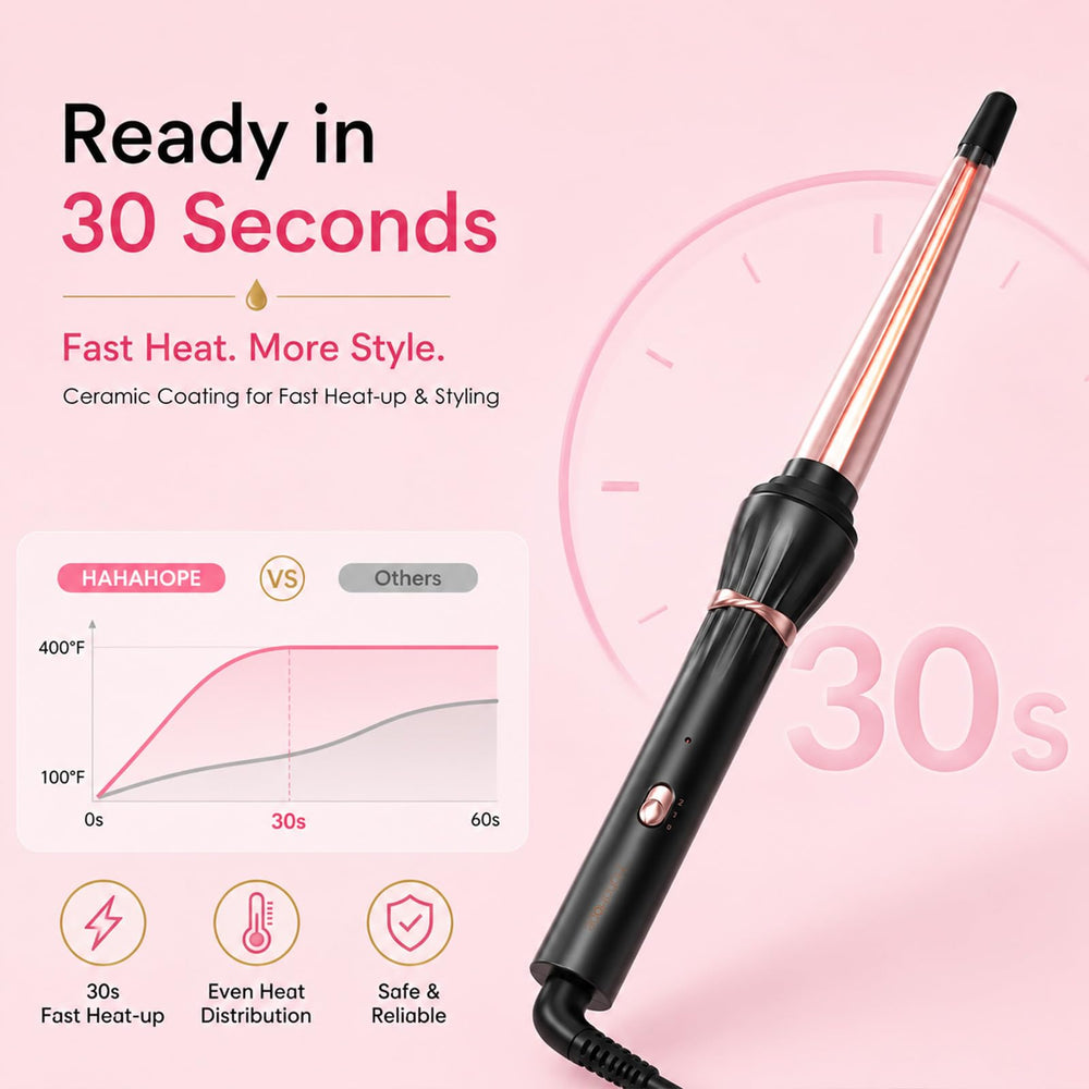hahahope loose beachy waves made with wider barrel end showing soft texture
