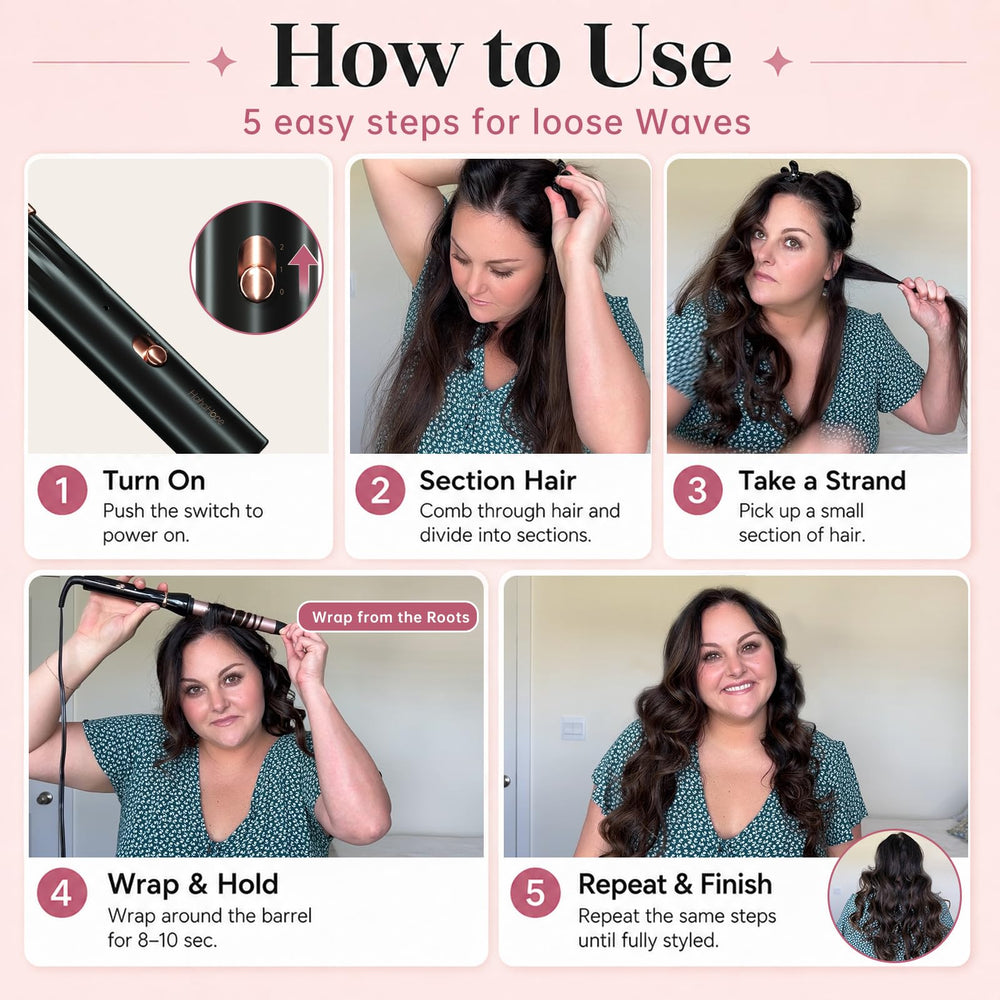 hahahope ceramic barrel texture delivering even heat and smoother curl results