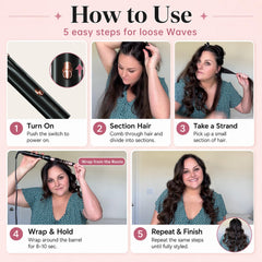 hahahope ceramic barrel texture delivering even heat and smoother curl results