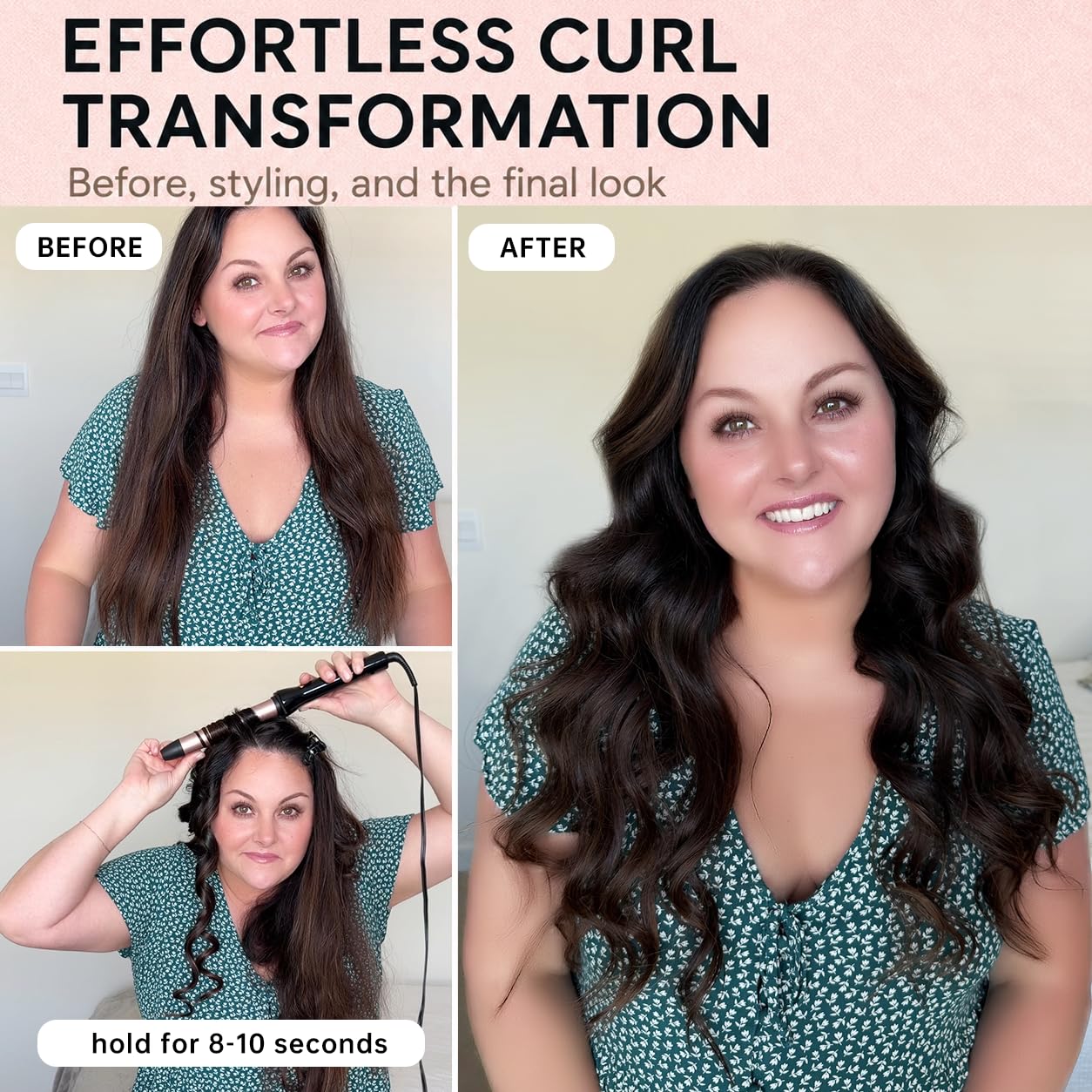 hahahope long barrel close-up highlighting 5.5 inch surface for wrapping longer hair