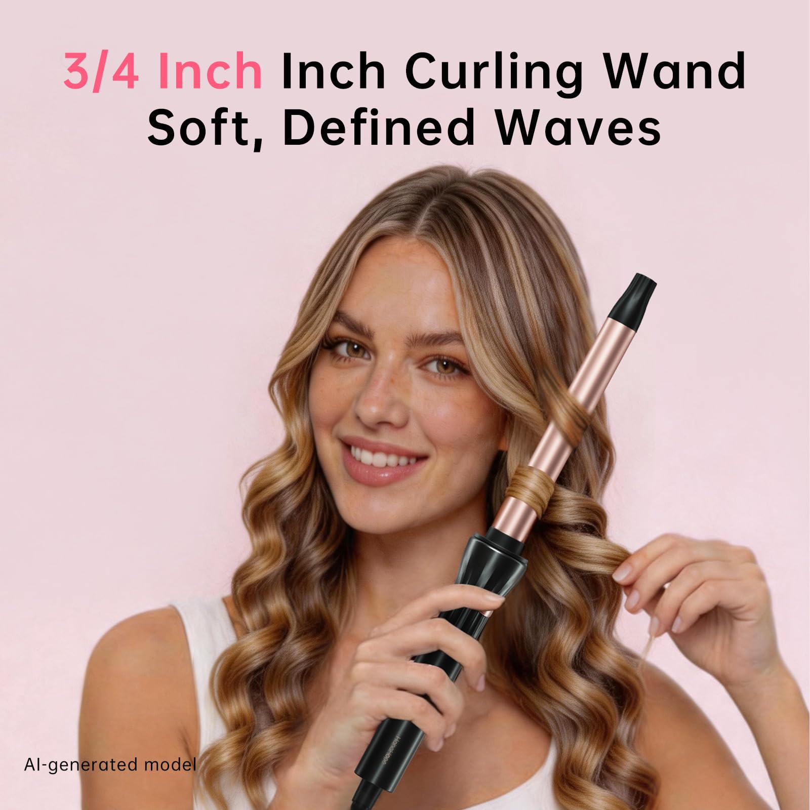 hahahope in-hand styling action demonstrating clamp-free wrapping for natural curls