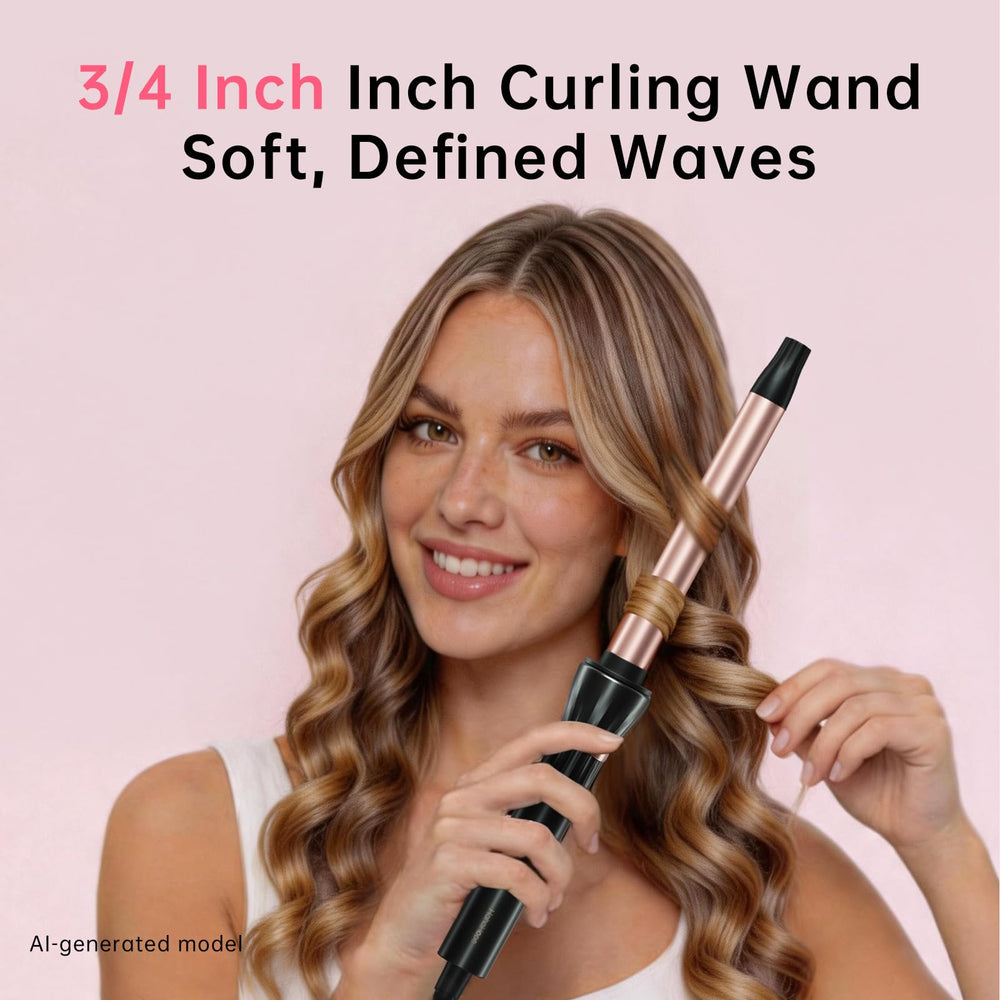 hahahope in-hand styling action demonstrating clamp-free wrapping for natural curls