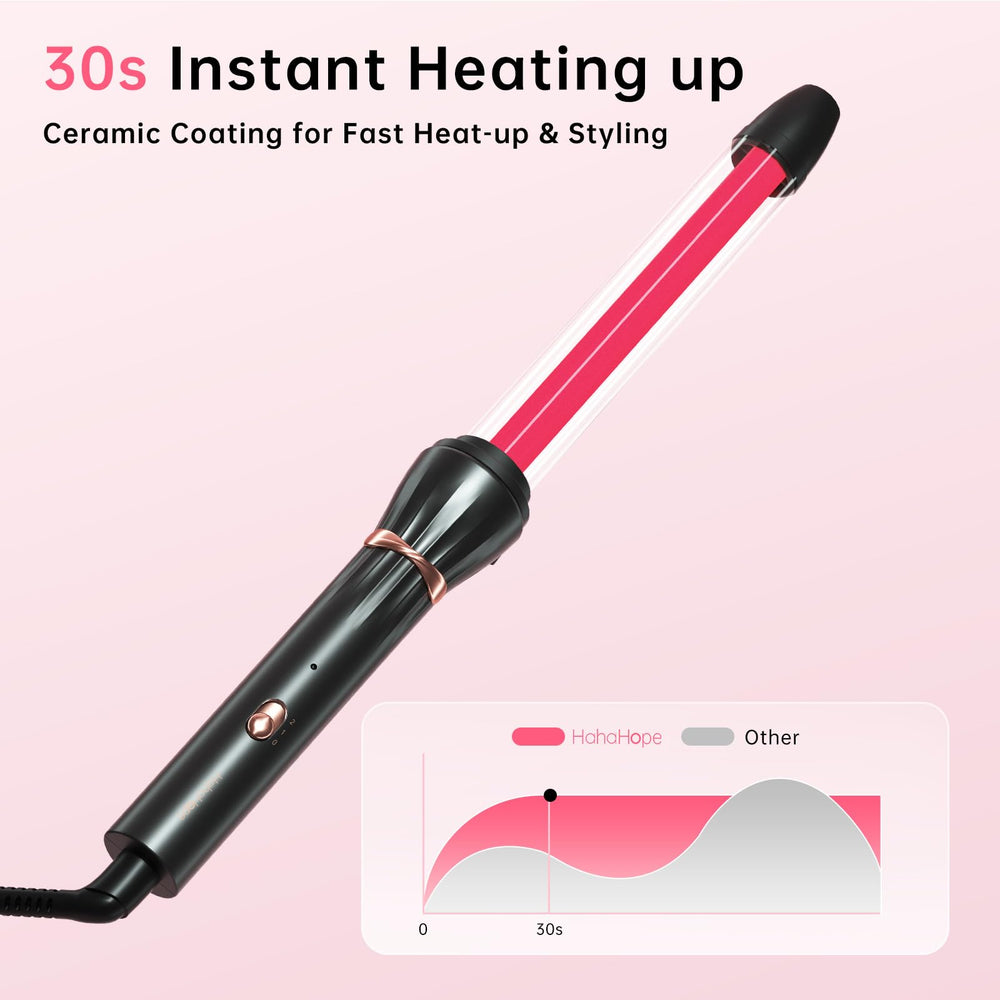 hahahope temperature switch closeup showing two heat settings for hair-type control