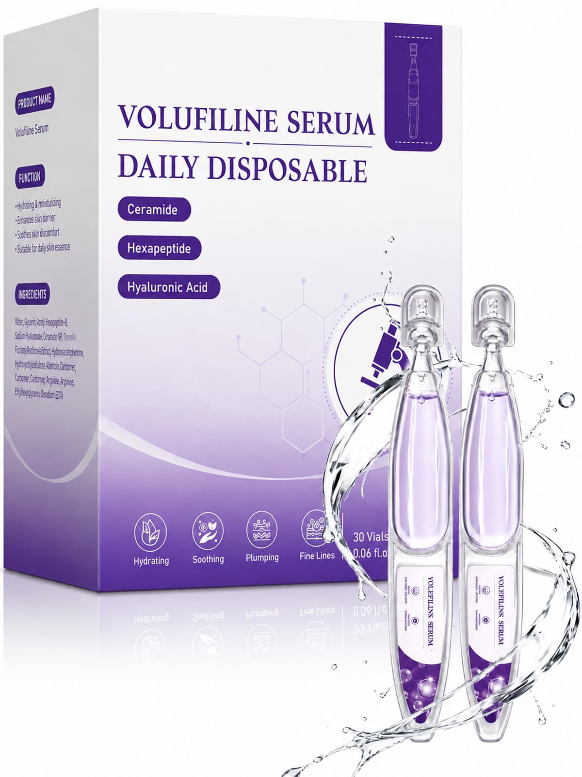 HaimaiLife ampoule front packaging showing product benefits and sealed dose