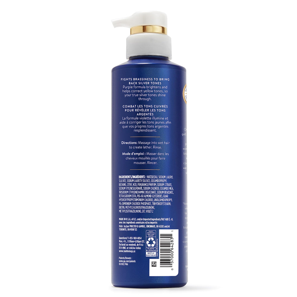 Hair Biology lifestyle portrait of silver hair with enhanced shine and confidence